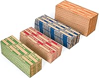 Vista 6 de DGBDPACK 125 Surtido de envoltorios planos para monedas, 25 centavos, 25 níquel, 25 centavos, 50 cuartos Paquete conveniente