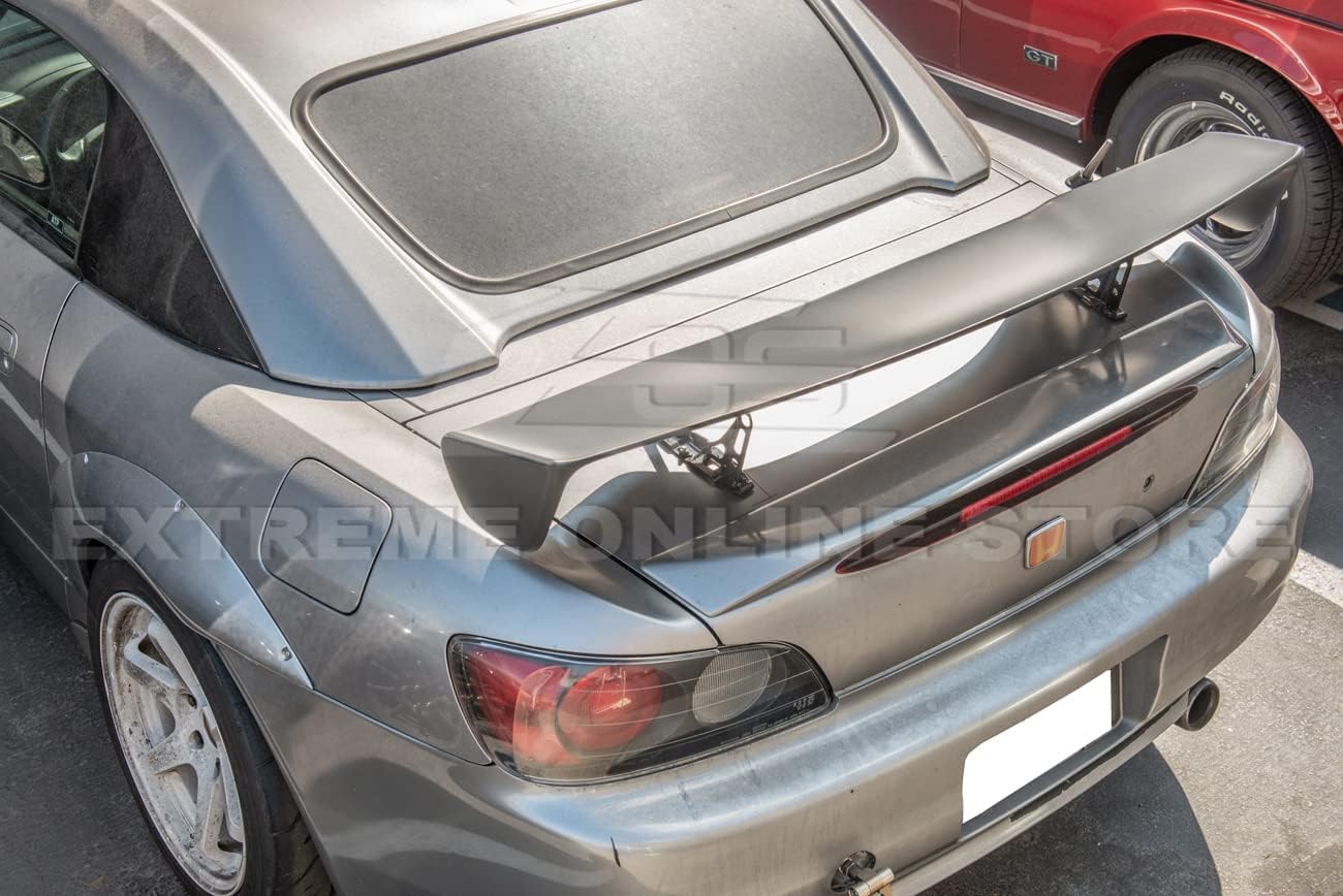 Extreme Online Store Replacement for 2000-2009 Honda S2000 AP1 AP2 | JDM CR Style ABS Plastic Primer Black Rear Trunk Lid Wing Spoiler