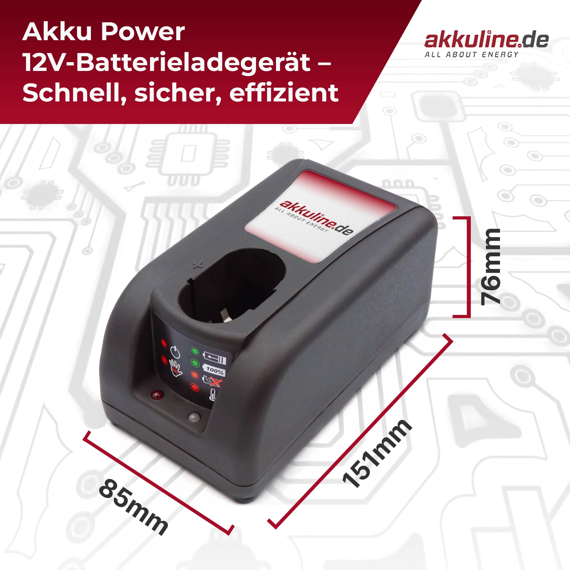 L1830 Ersatz-Ladegerät für Gesipa 12V NiCd/NiMH Akkus – kompatibel mit AccuBird, PowerBird, Firebird und weiteren Modellen