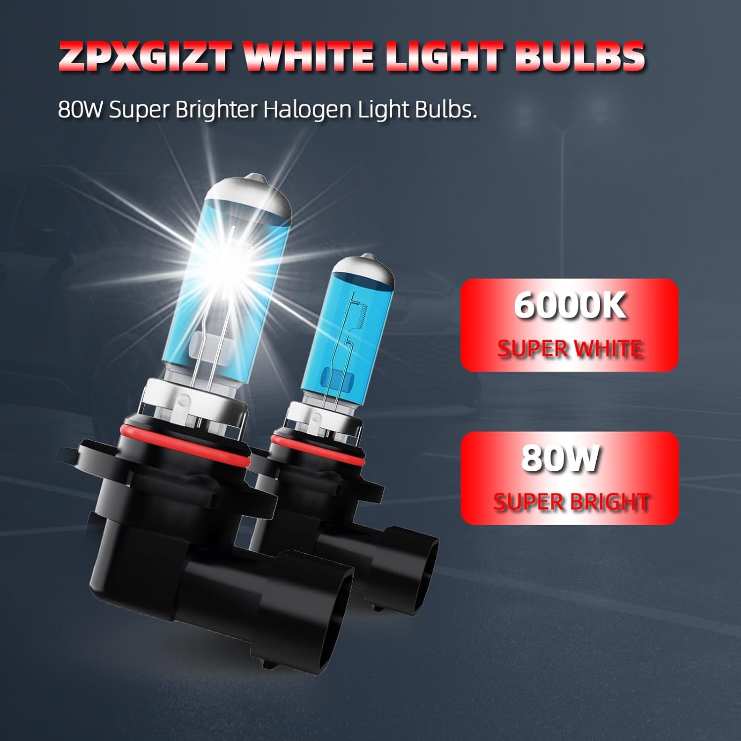 Fog Light Bulbs Fit For Ford Crown Victoria 2002-2005, 9145 High Performance Fog Lights Halogen Light Bulb, 6000K White Light, Pack of 2