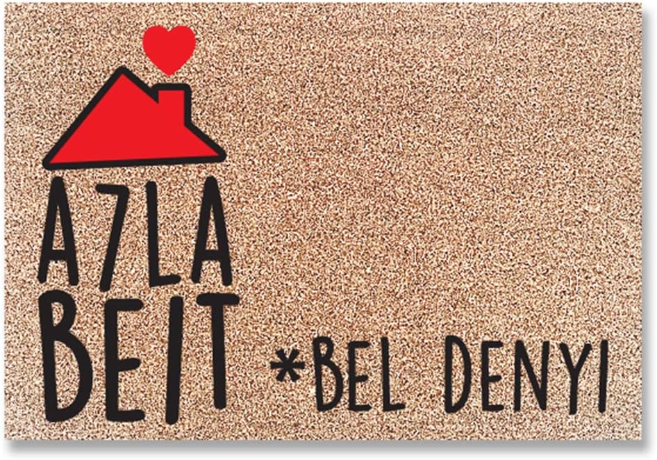 TOC TOC TOC, Ahla Beit, Hand-Painted Doormats, 75cm X 50cm, Non-Slip Mat, Creative Welcoming Home Entrance, Home Doormat, Resistant Long-Lasting Paint, Funny Messages