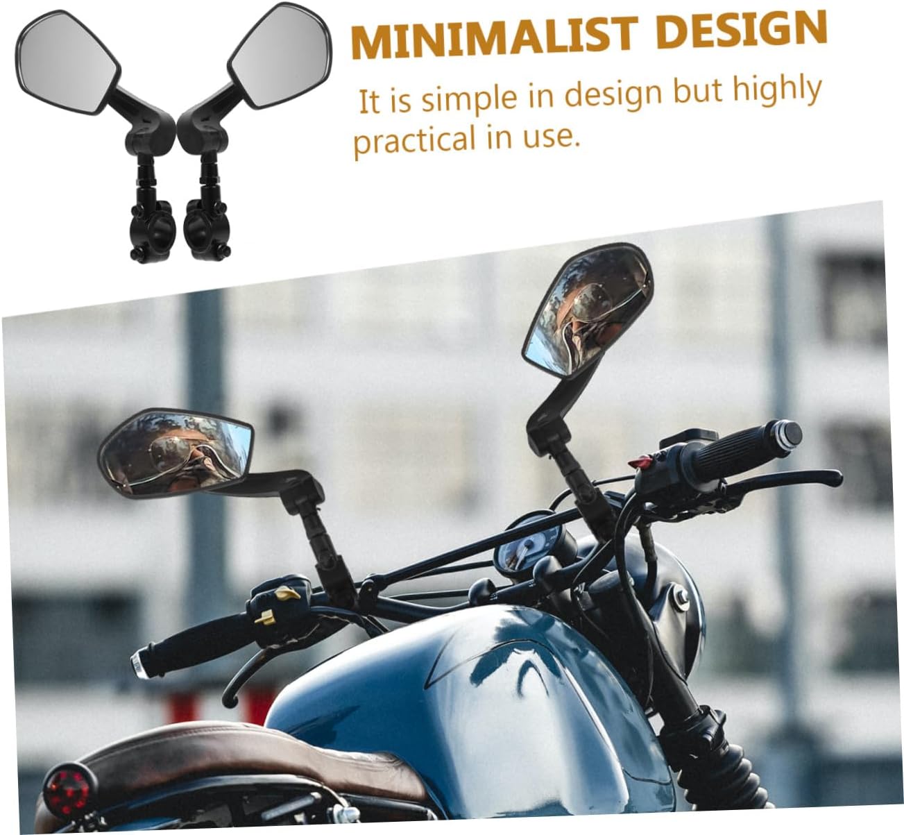 1Pair Rearview Mirror for Bicycles of Lightweight Cycling Mirrors Easy to Install Compatible with Various Models for Safe Riding