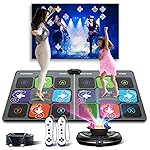 FWFX Dance Mat for TV Games - Wireless Musical Electronic Dance Pad for Kids & Adults, 2-Player Indoor Active Exercise Game for Family Parties, Birthday for Boys and Girls