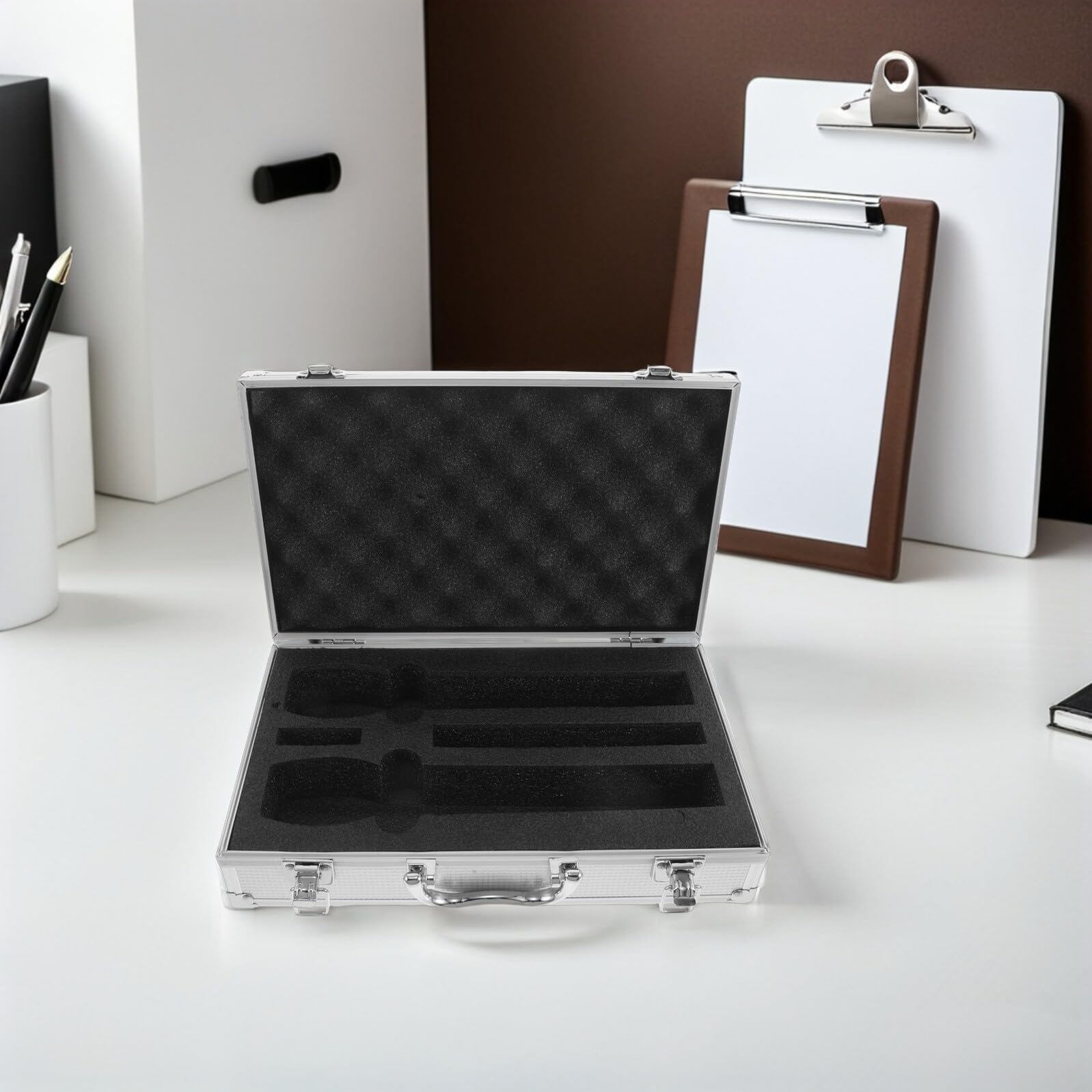 Alipis Caja de Almacenamiento para micrófono inalámbrico microfonos Estuche de Almacenamiento de micrófono inalámbrico DE POLIVINILO Esponja Silver