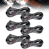 Vista 1 de Cable de extensión de luces LEDMIRCY para luces de roca LED - 5 pies 22AWG Conectores impermeables macho hembra 6 piezas 11mm tuerca