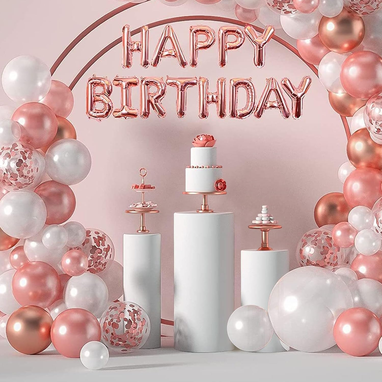HoldOneLight Soportes de Base Cilíndrica Juego de 3, Base de Exhibición Blanca para Fiestas, Pedestal Redondo para Pastel y Flores para Decoración de Bodas y Cumpleaños