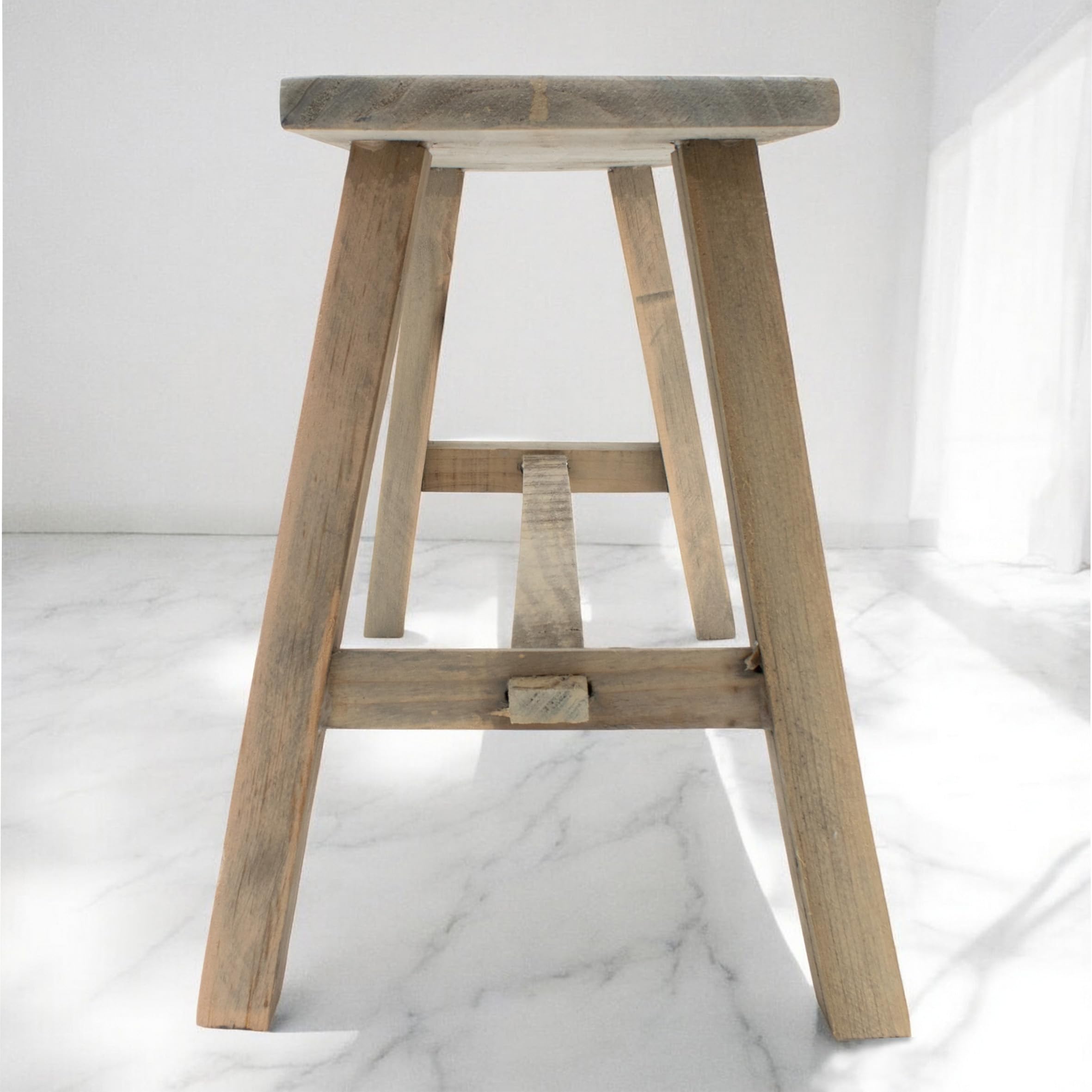 Spetebo Panca decorativa in legno, 58 x 27 x 22 cm, per piante e piante