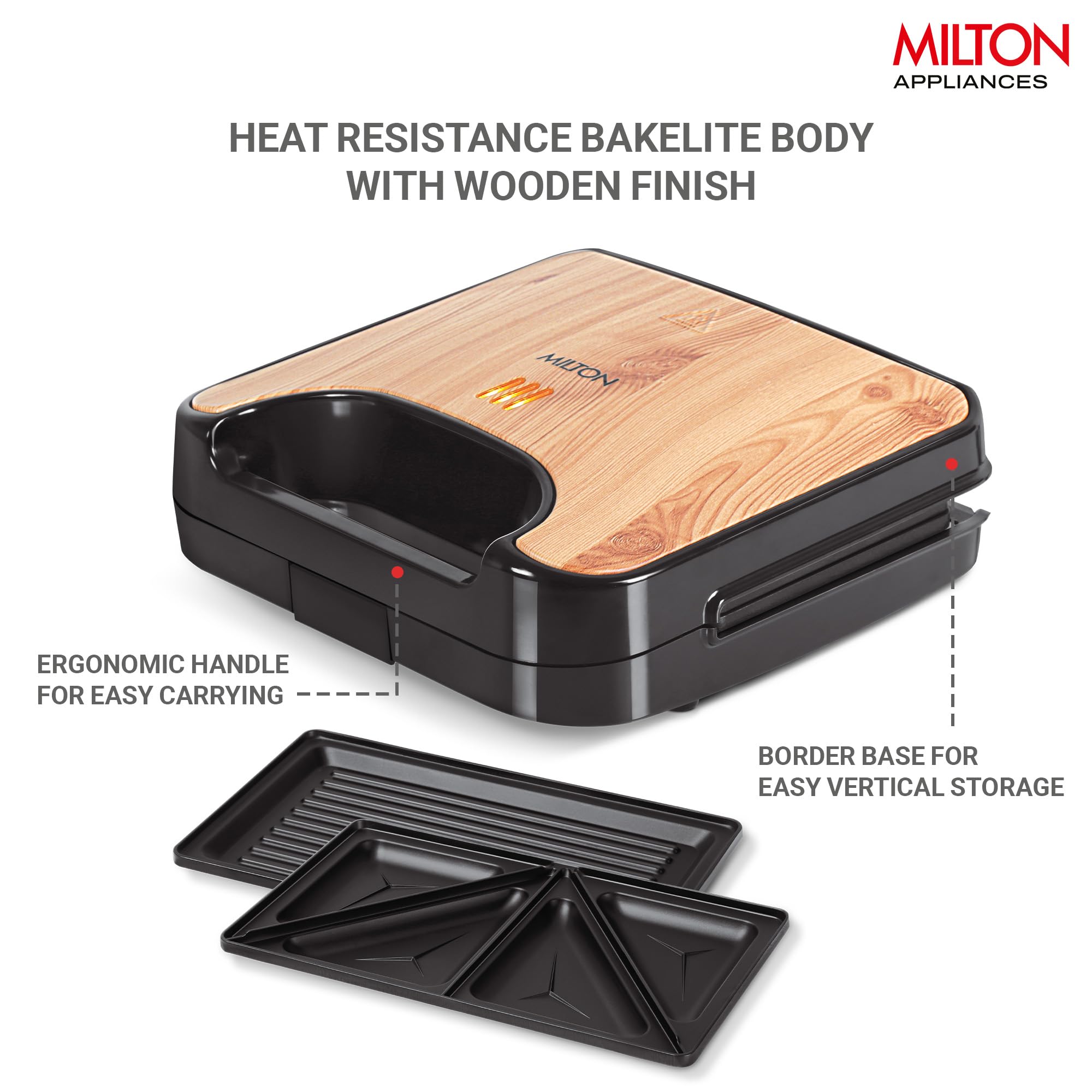 Milton HSM002 Sandwich & Grill - 2-in-1 -4