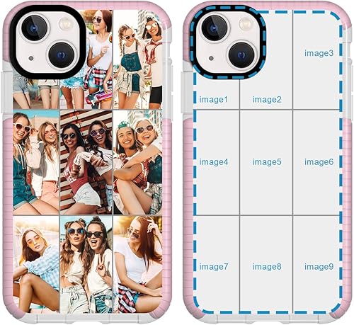 Funda personalizada para iPhone 15, diseño de collage de múltiples imágenes, resistente a los golpes, funda protectora de TPU suave, regalo