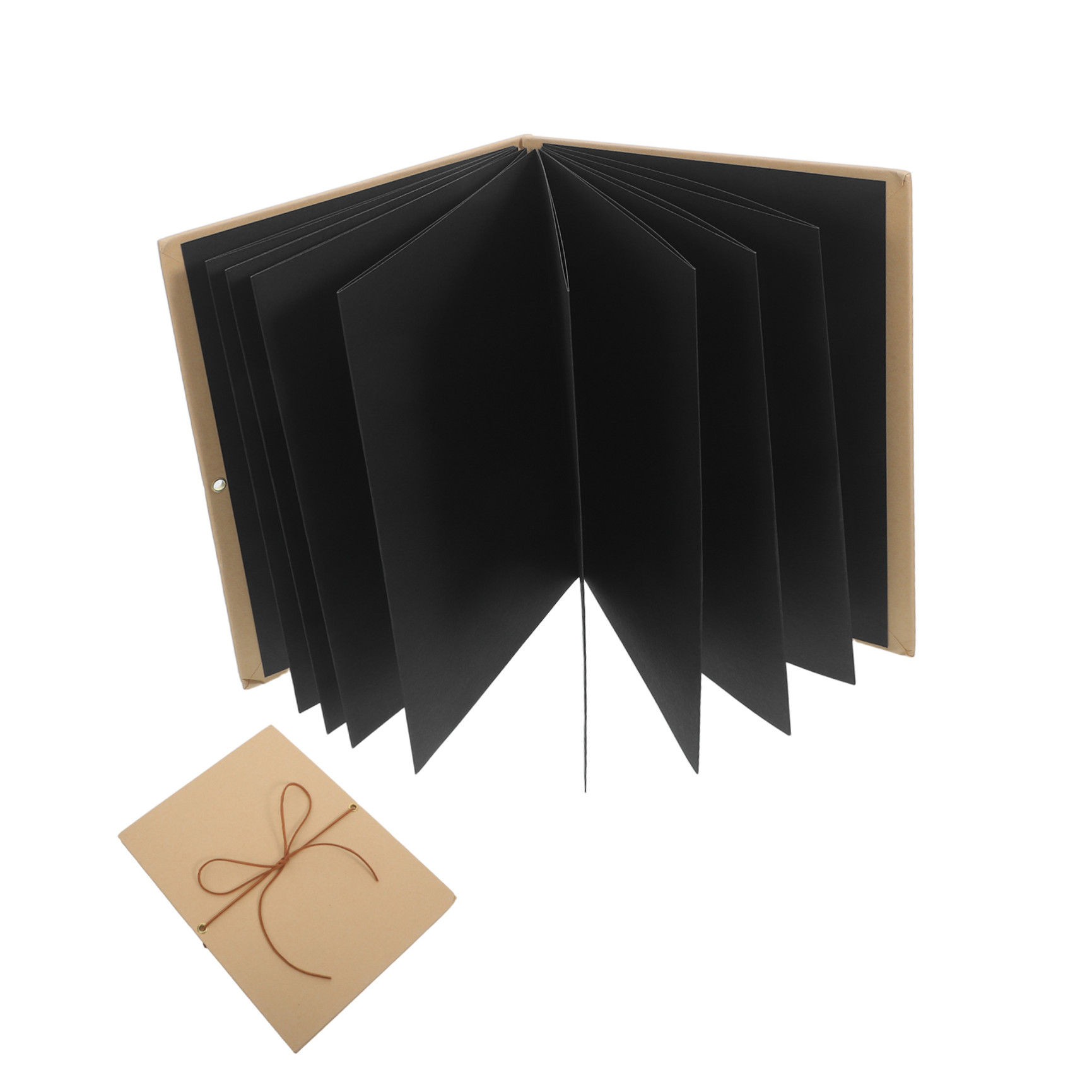 Álbum de fotos plegable en acordeón con tapa dura Lurrose, de papel kraft, capacidad para más de 100 recuerdos, ideal para álbumes de día de San Valentín y graduación miniatura 7