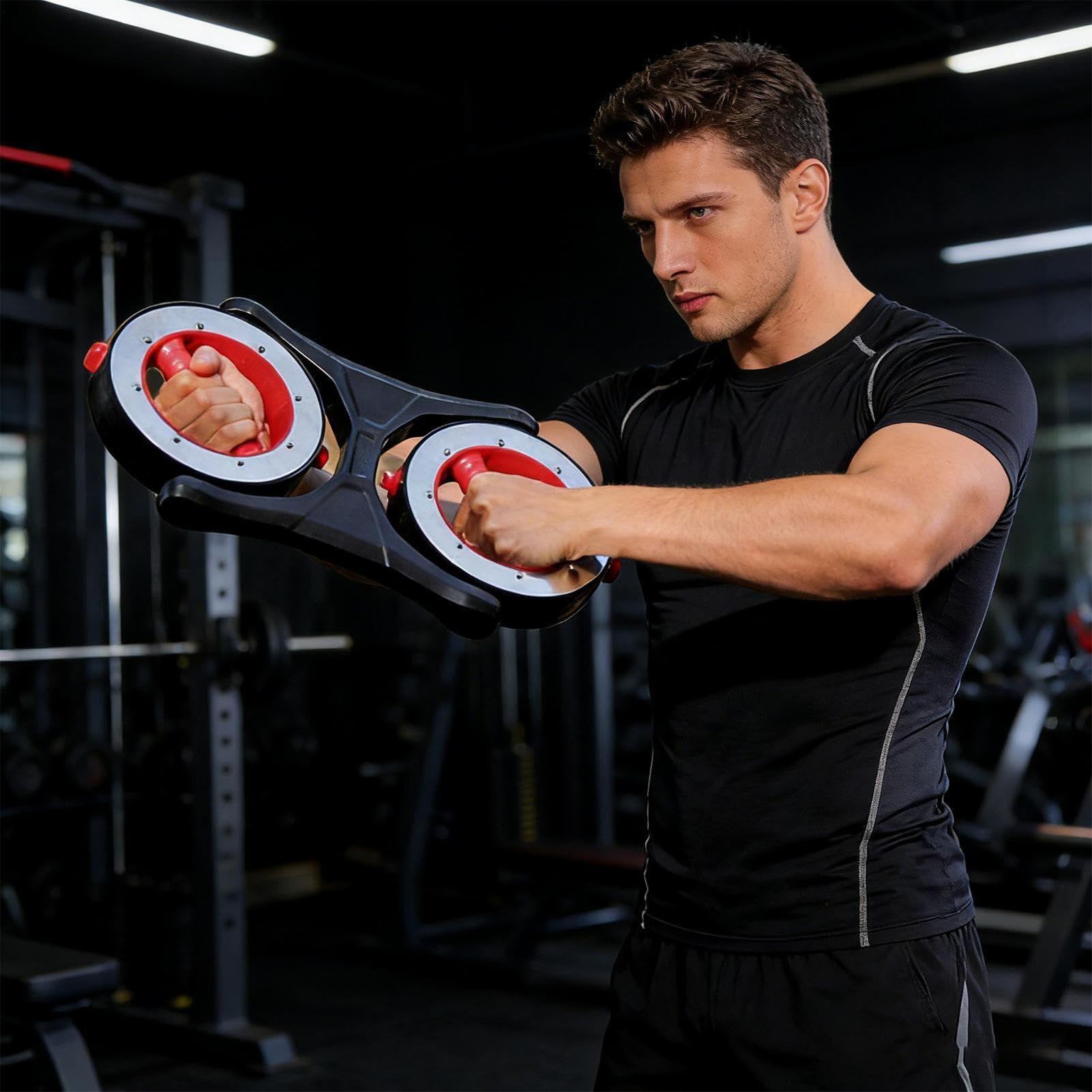 Dispositivo de entrenamiento de brazos Burn Machine, giratorio, ajustable y portátil, dispositivo de entrenamiento de brazos para quemar grasa, para mujeres, hombres, adultos, familias y amigos