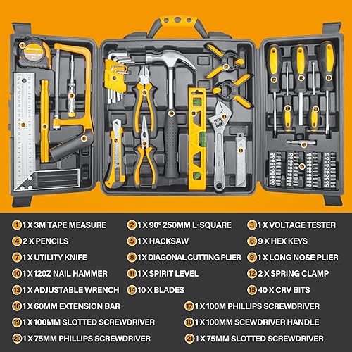 Miniatura 2 de 79-Piece Hand Tool Set Household Comprehensive Kit Auto Repair Tool Set Multi-functional Tool Kits for Homeowner General Household Hand Tool Set w 1