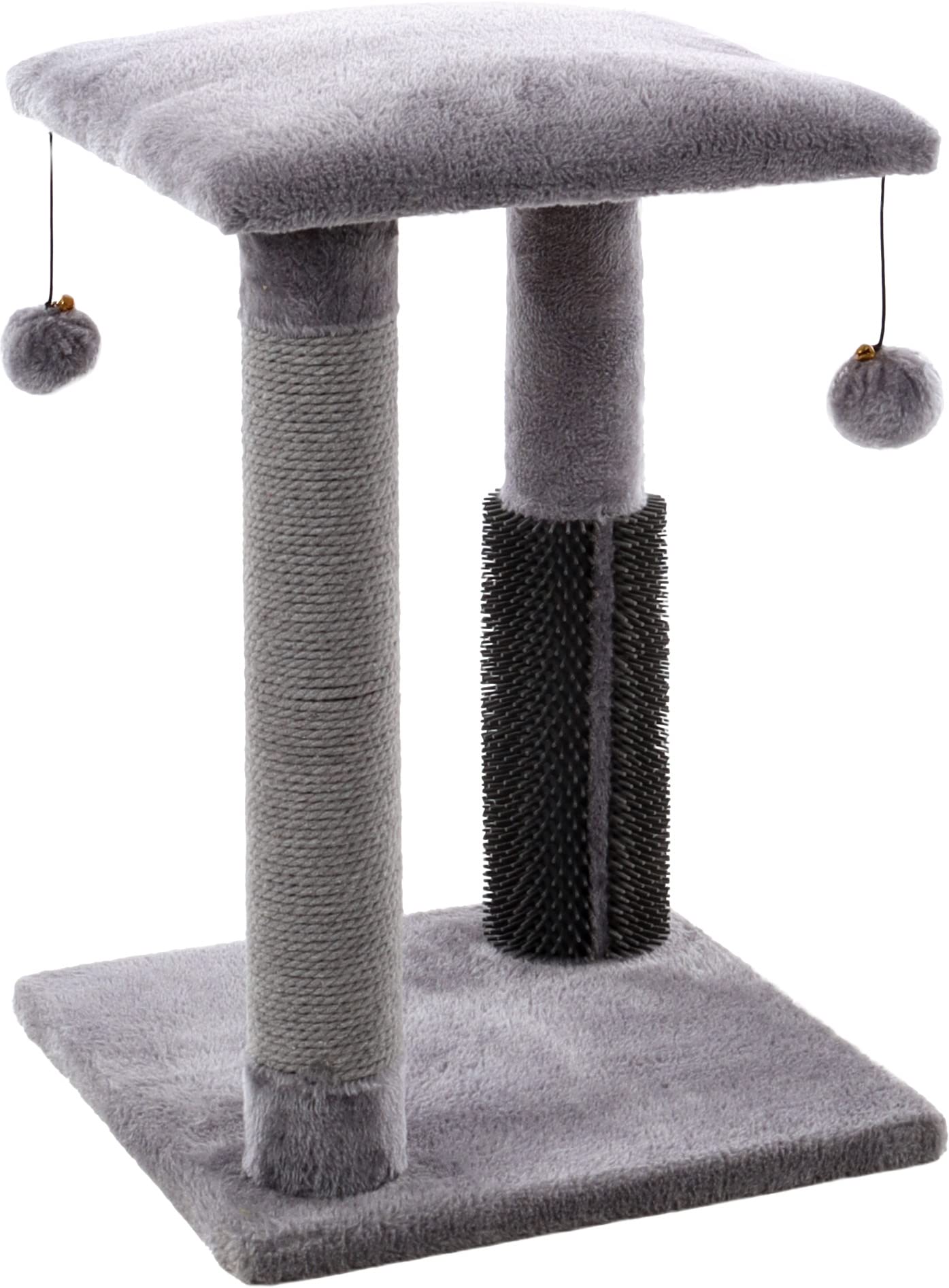 Arbre à chat Una Flamingo gris et foncé 35x35cm avec griffoir sisal