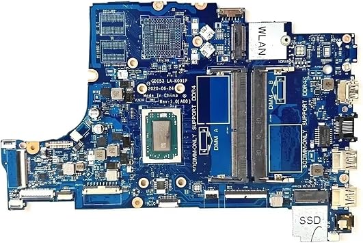 for DELL 15 3505 GDI53 LA-K001P 0GWD64 GWD64 DDR4 Laptop Motherboard ,Running smoothly
