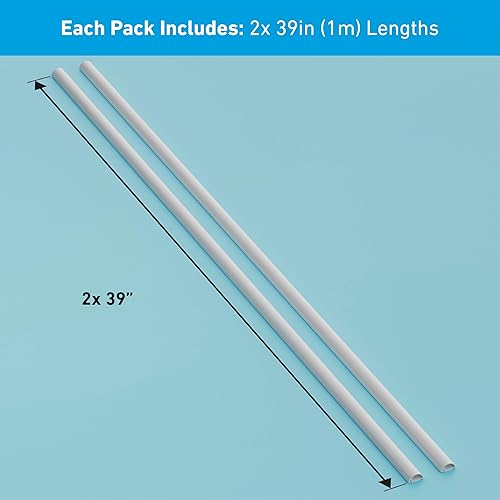 Miniatura 4 de D-Line Ocultador de cable semicircular, cubierta de cable patentada, para ocultar cables de montaje en pared de TV, canaleta para cables, cubiertas