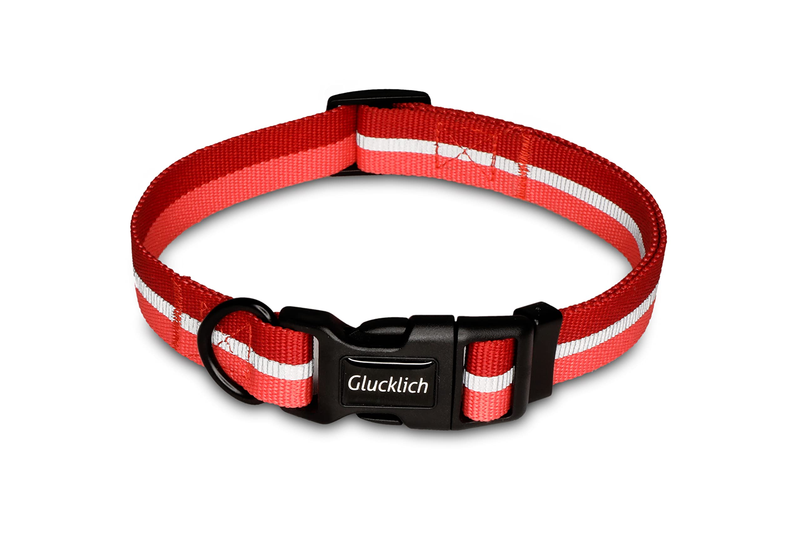 Glucklich Everyday Reflective Dog Collar for Small, Medium, Large Dogs, Super Light Weight Collars with Adjustable Length and Heavy Duty Metal D Ring- Tangle Free (XS, Cherry Pink) (B0BFB51WT5) Amazon Price History, Amazon Price Tracker
