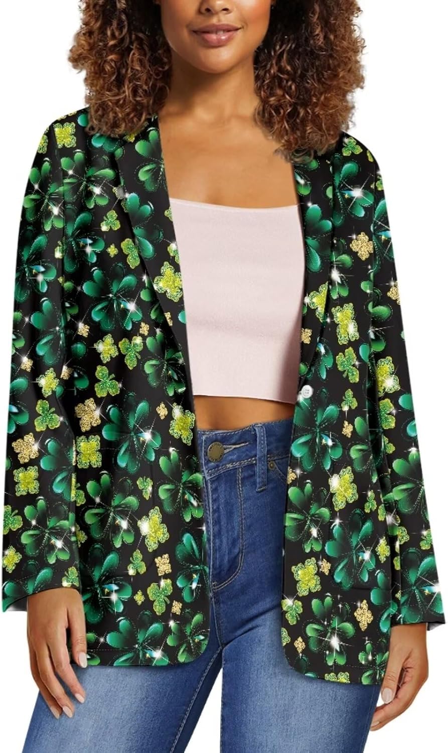 Belidome Womens Blazer Casual Work Suit Jacket with Long Sleeve Pockets Lightweight Comfy Size 2XS-3XL