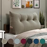 Vista 39 de Almohada de Cuña para Cabecero de Dormitorio, Almohada de Lectura para Dormitorio con Soporte para la Espalda para Sentarse en la Cama, Cojín Lumbar