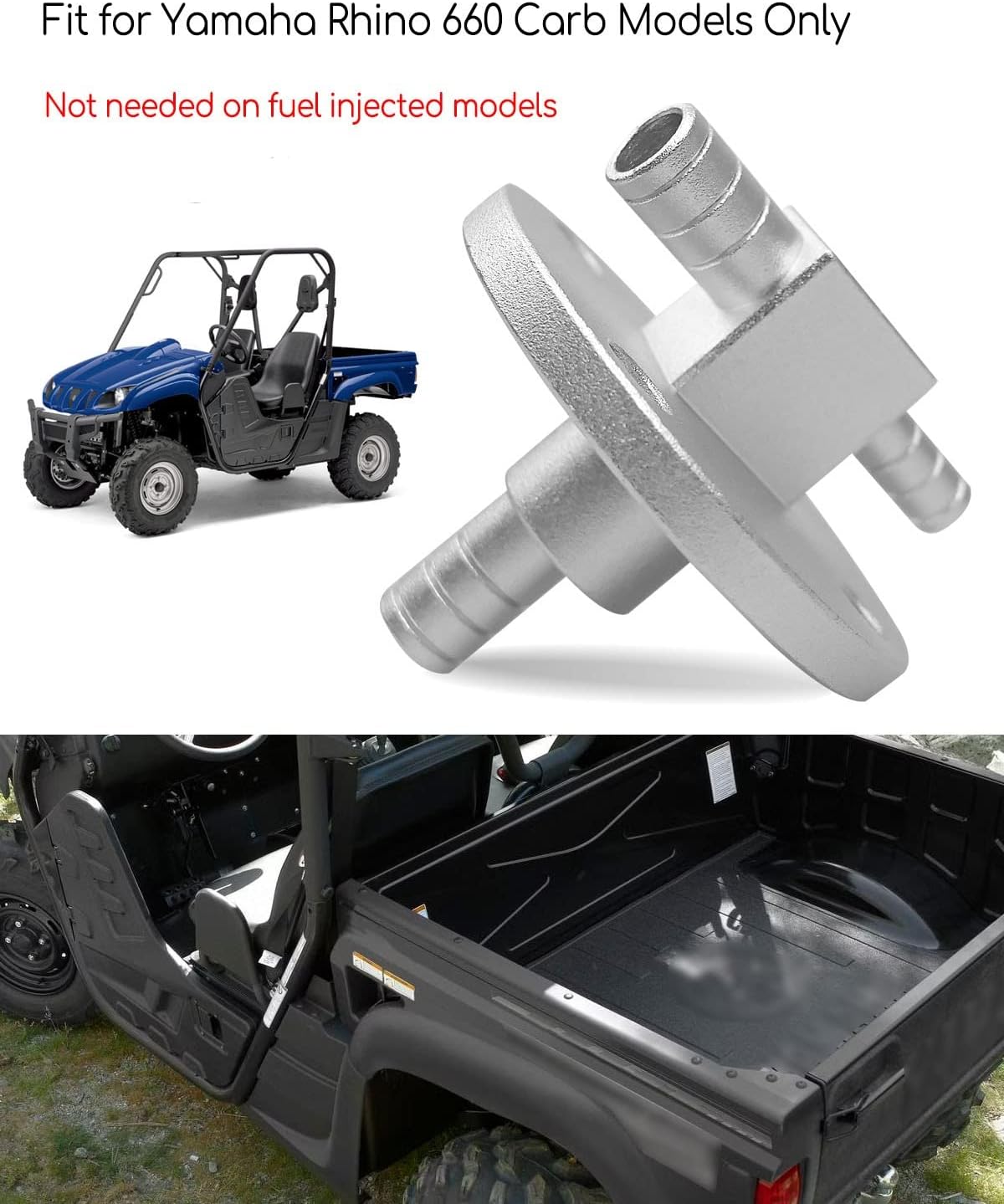 TIKSCIENCE Billet Fuel Pickup Gas Pump Tank Fit for Yamaha Rhino 660 Carb Models Only, 6061-T6 Aluminium Oil Pump Tank