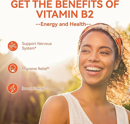 Miniatura 2 de Gomitas de vitamina B2, suplemento de riboflavina de 400 mg con magnesio para adultos, gomitas B2 para alivio de la migraña* y apoyo del sistema