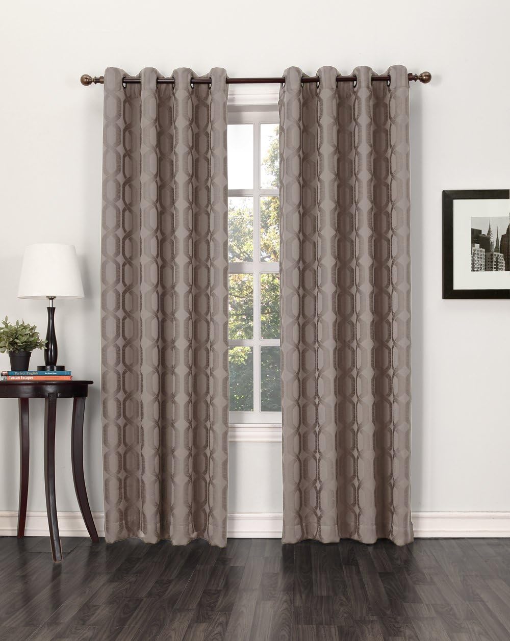 Sun Zero Benson Blackout Curtain Panel, 52 by 95-Inch, Sand