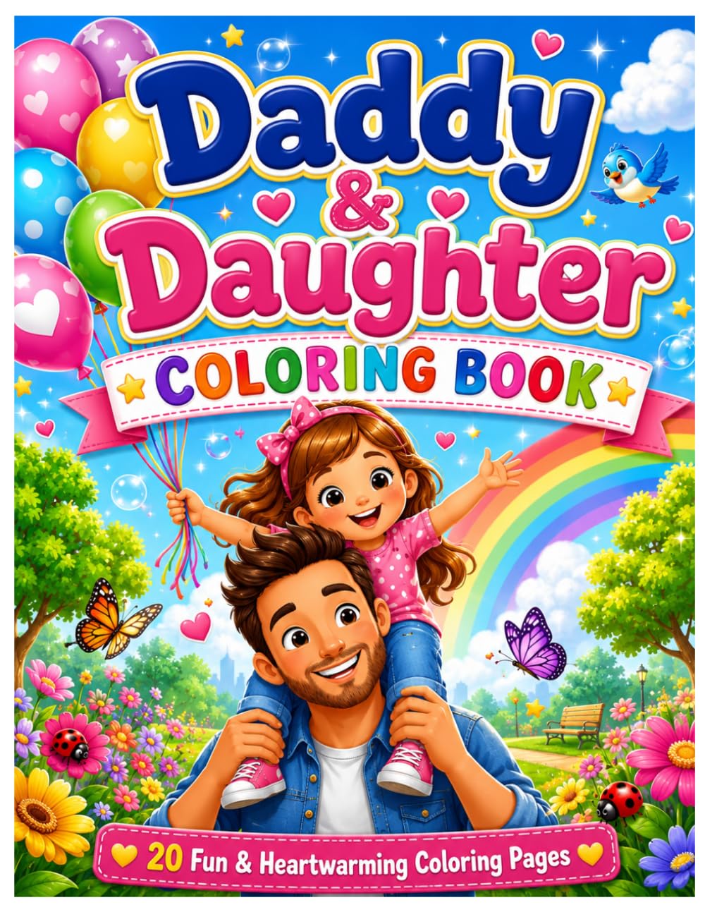 Daddy & Daughter Coloring Book: 20 Heartwarming Coloring Pages Celebrating Love, Laughter, and Precious Moments Together