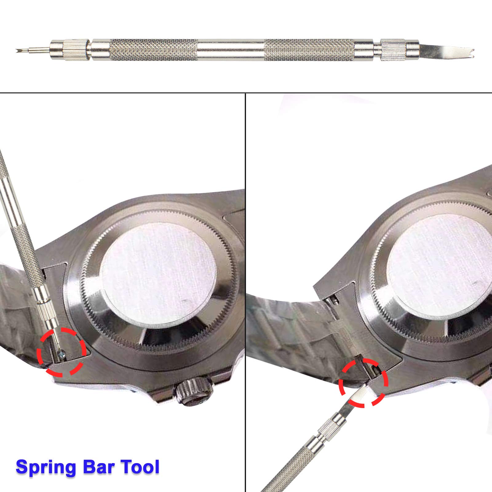 Ziss Uhren-Set mit 15 Werkzeugen, 3-in-1 Uhrenarmband, Verbindungsstift, Werkzeug-Set mit Tragetasche, geeignet für Uhrenschmuck, Brillen für Experten und Anfänger