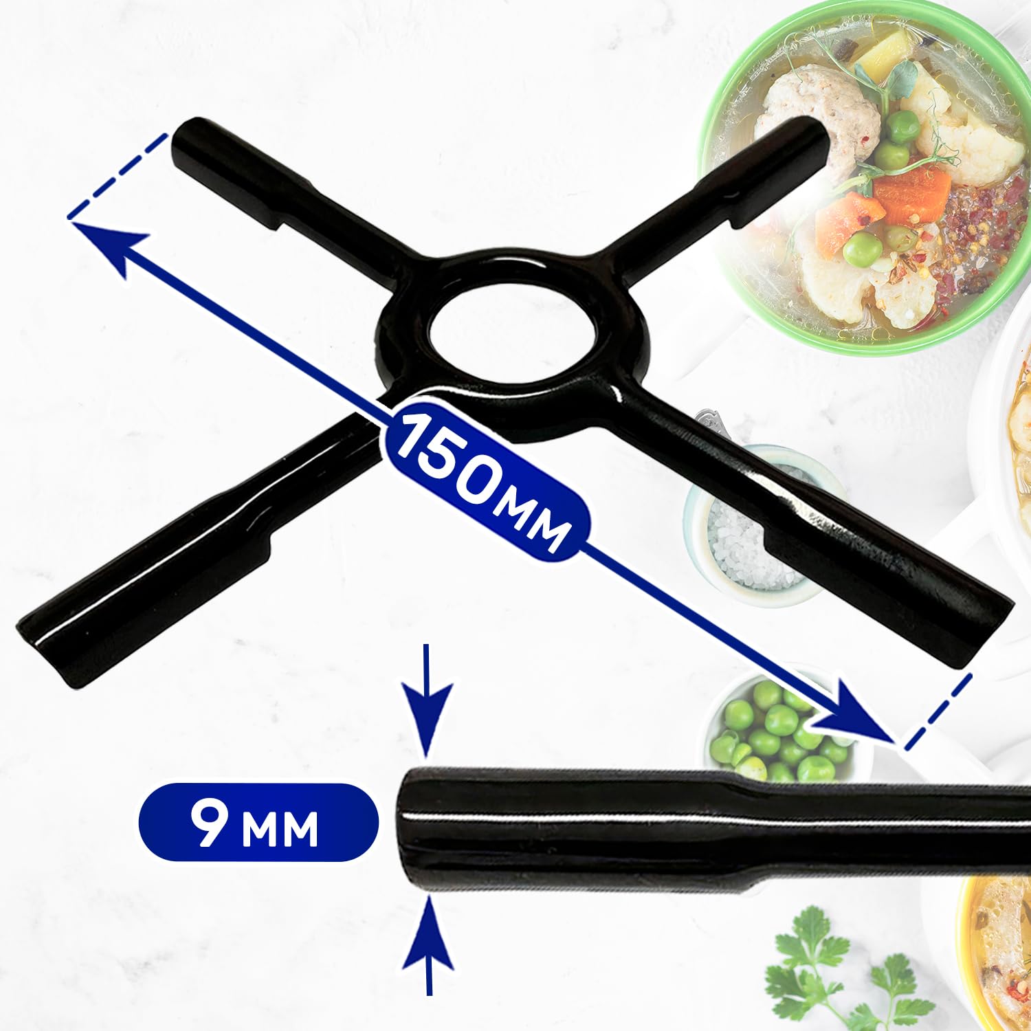 Riduttore Per Fornello A Gas In Ghisa - Ø 130 Mm Per Caffettiere E Pentole Piccole - Foto 5