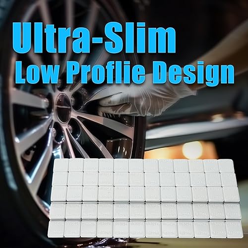 Miniatura 7 de EASYBERG Pesos de rueda de 14 onzas, parte trasera adhesiva fácil de despegar, peso de la rueda de neumáticos 36 onzascaja, 144 piezas, para