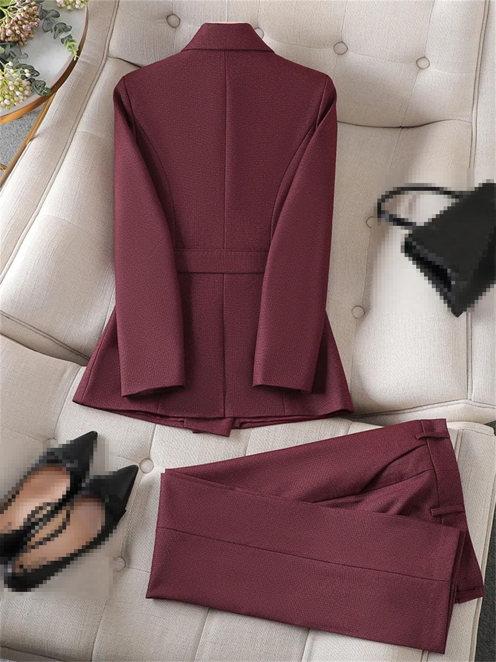 Abbigliamento da lavoro formale da donna Set da 2 pezzi giacca e pantaloni da donna per autunno inverno pantaloni da donna