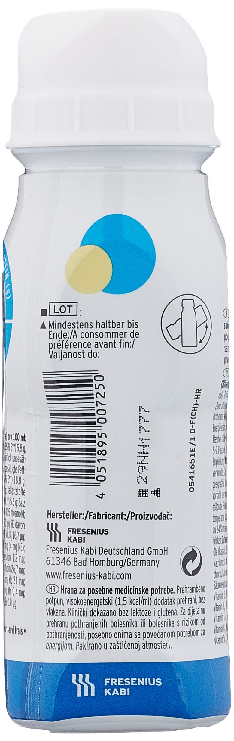 Fresenius Kabi Deutschland GmbH energy DRINK Vanille, Trinknahrung, 6x4x200 ml