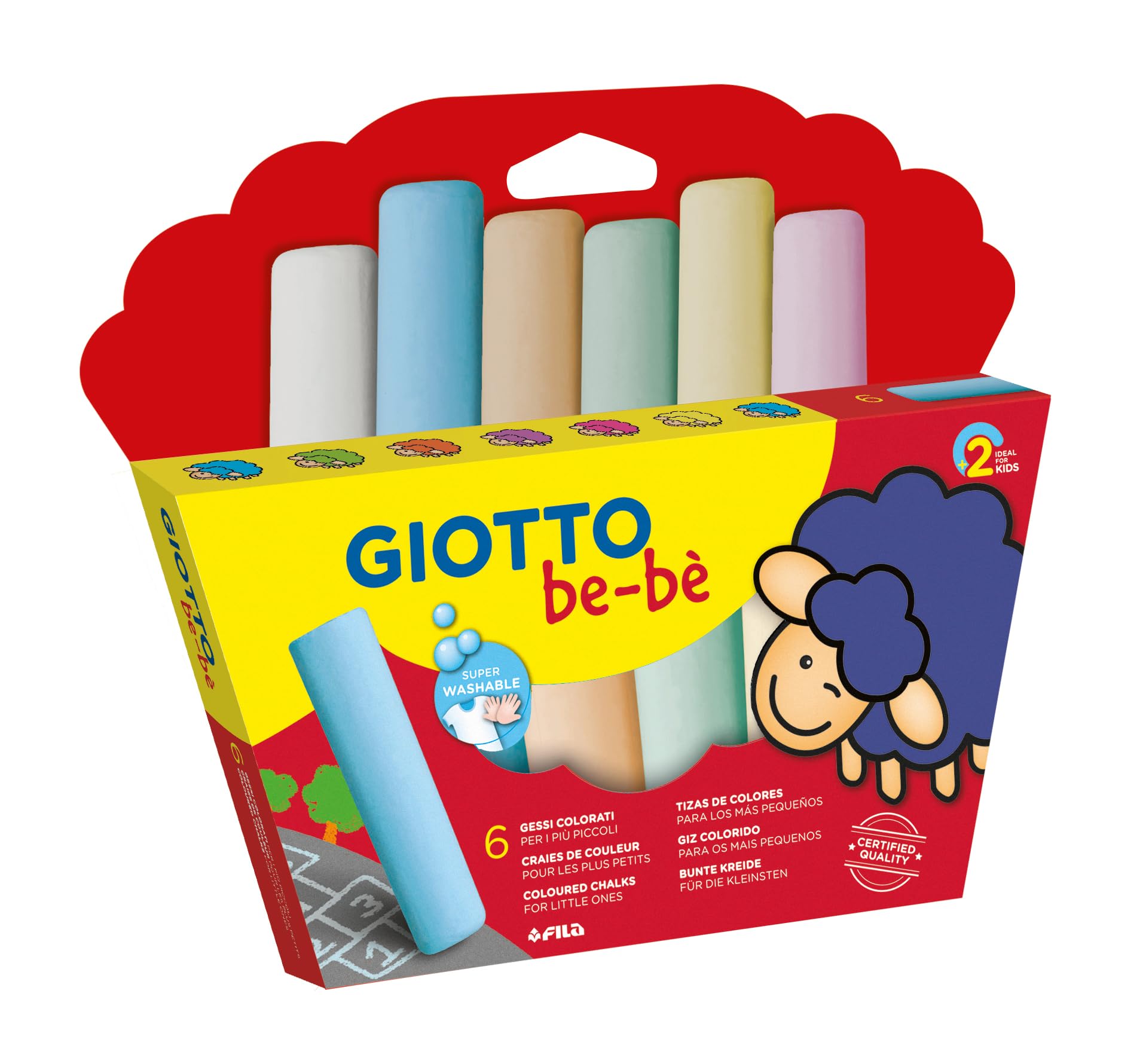 Giotto Be-Bè Súper Tizas Estuche 6 unidades