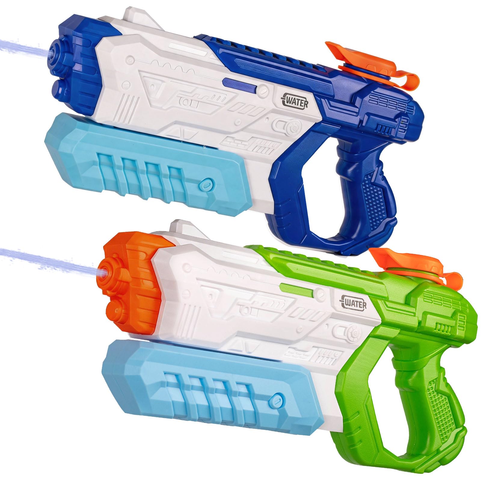 2 Pack Water Guns for Kids Adults, 360ML Powerful Water Gun Pistol Long Range, Super Soaker Squirt Gun for Summer Swimming Pool Beach Garden Water Sports and Games, Super Squirt Guns for Kids