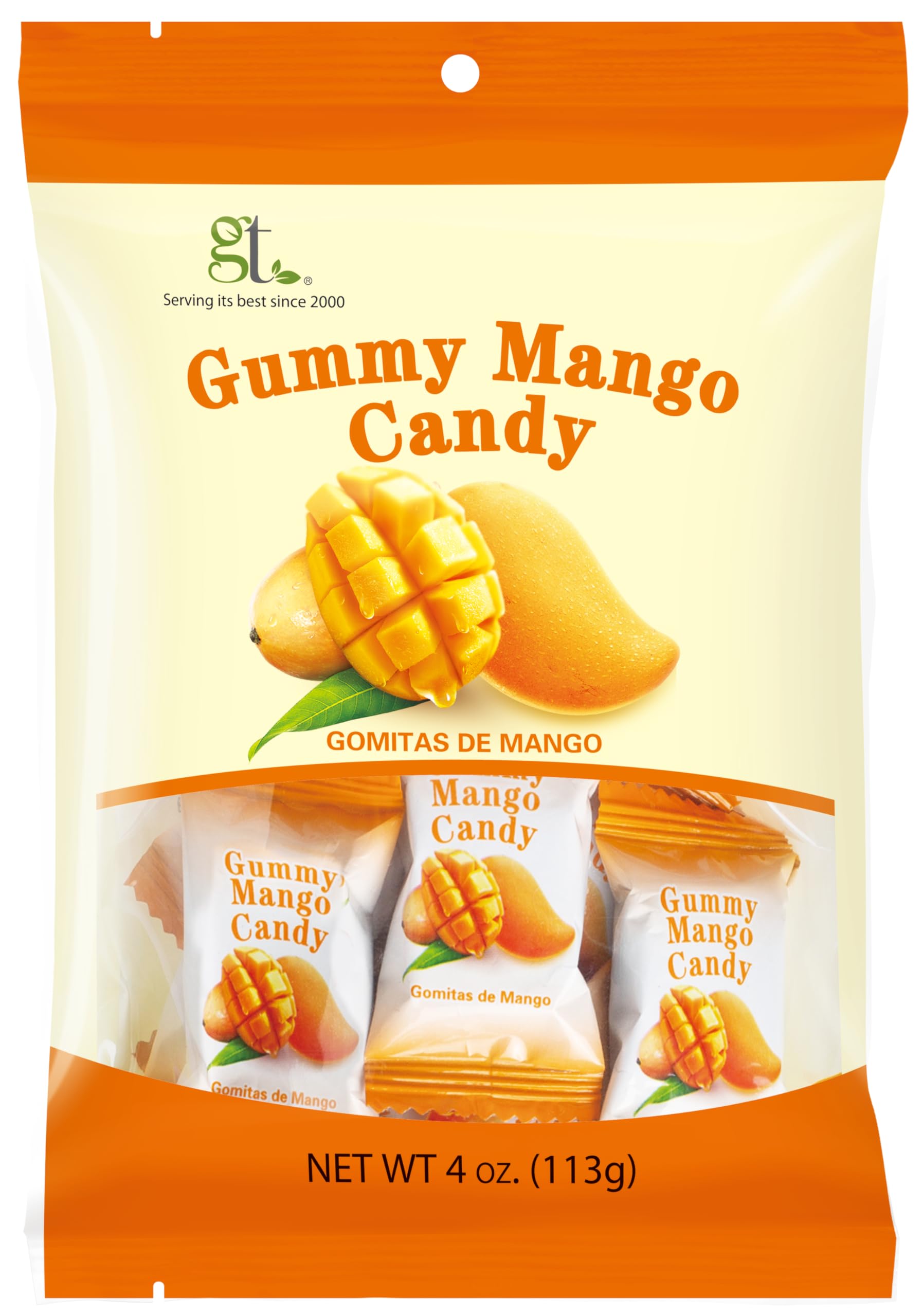 GT Gummy Mango Candy, 4 Ounce Bag (6-Pack)