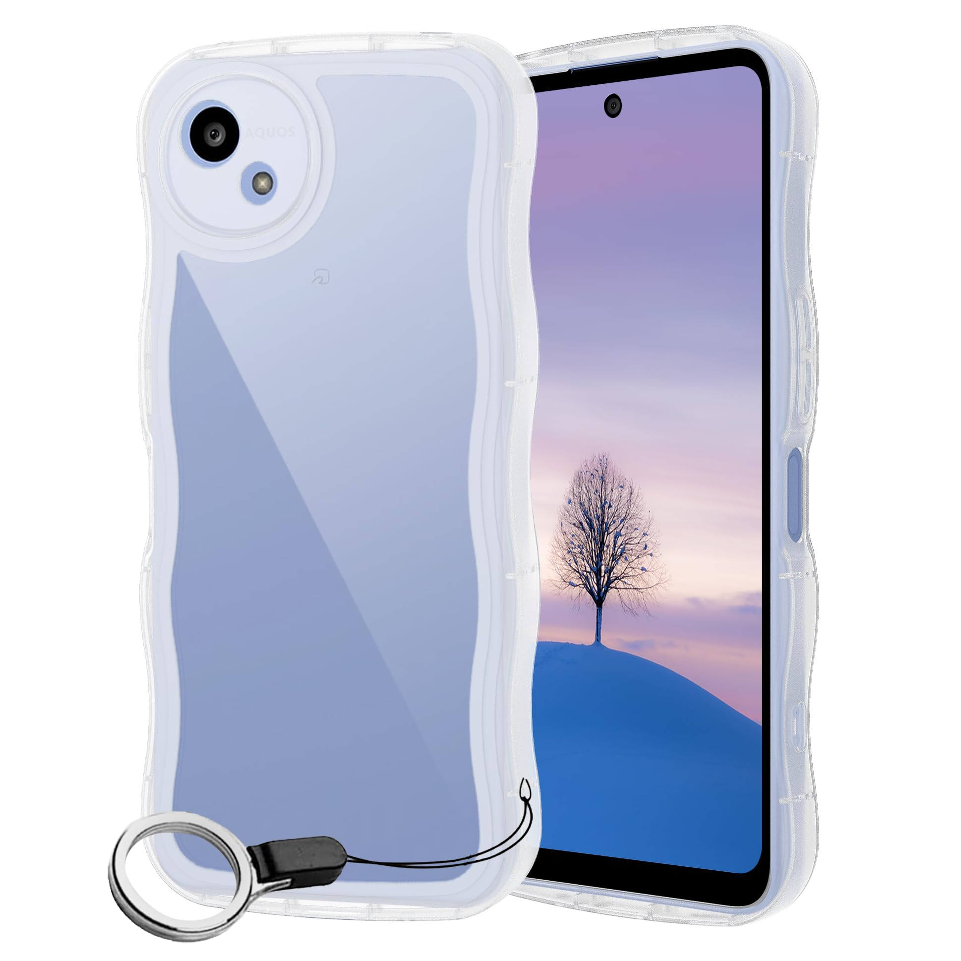 おうわ Amazon.co.jp: AQUOS wish5 ケース クリア ウェーブ SH-52F TPU波状の