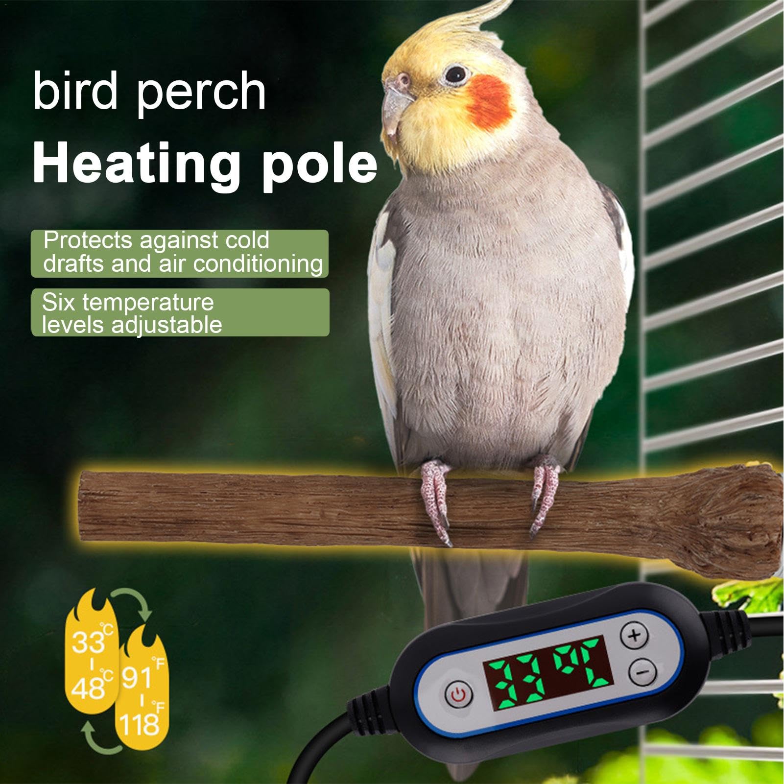 Perchoirs à Oiseaux pour Cage,Chauffe-Oiseaux - Pont à Oiseaux en