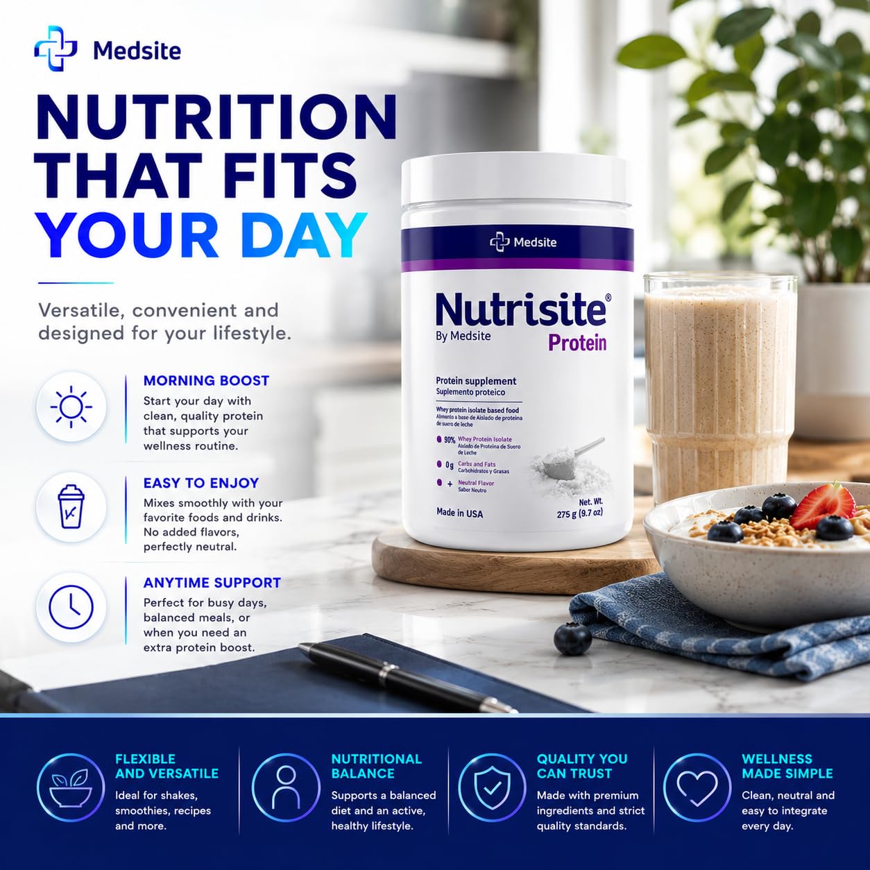 Nutrisite Whey Protein Isolate Powder for Daily Nutrition 9.7 oz — Amazon image 6