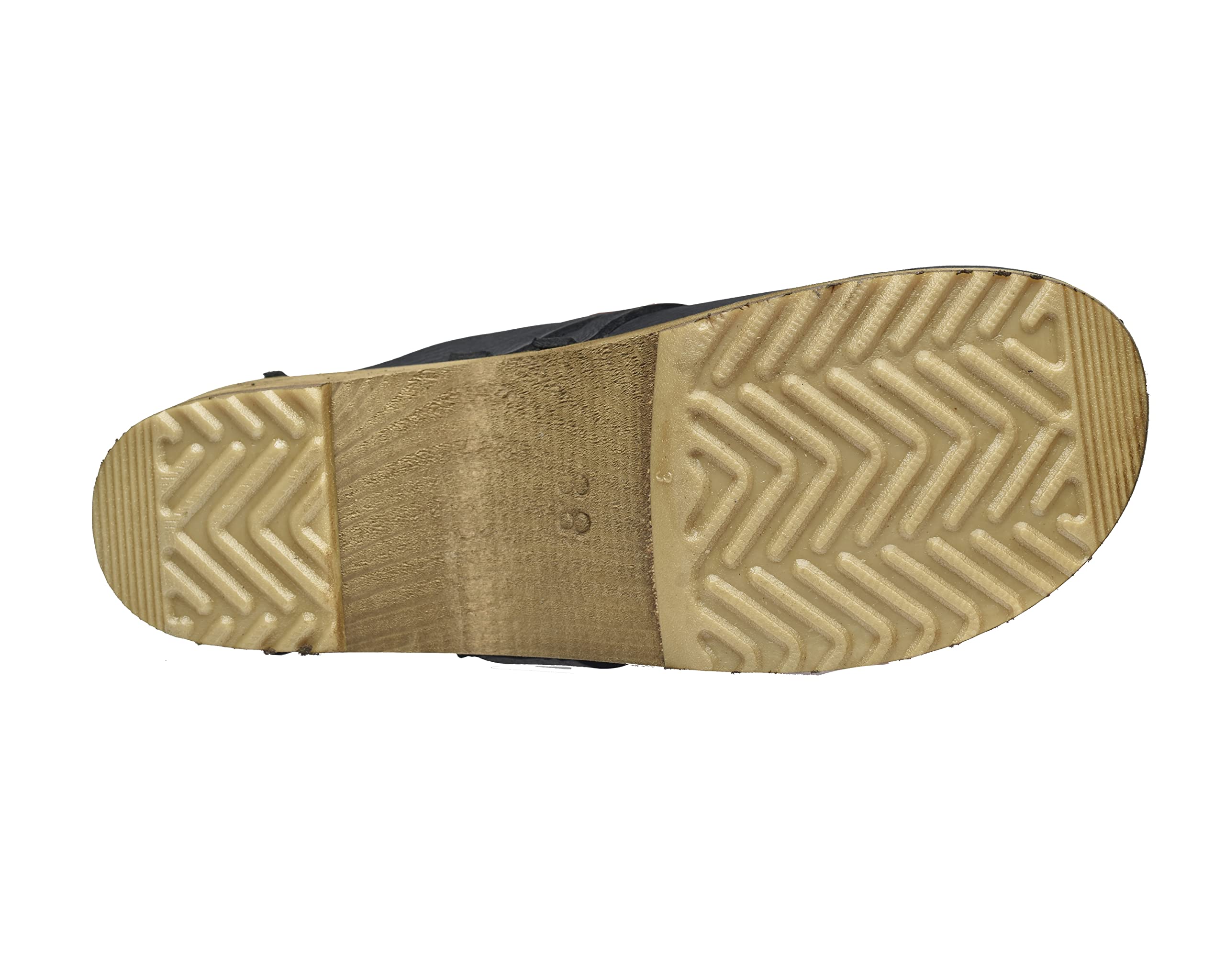 Sanita Ursana offener Clogs | Original handgemacht | Leder-Holzclogs für Damen | Schwarz | EU 42