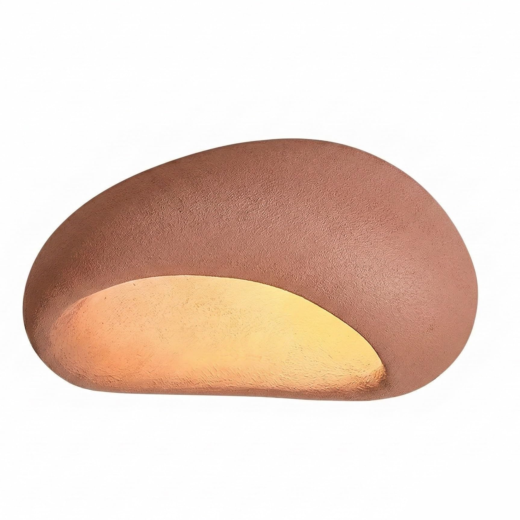 NHPJFDC Cream Pebble Flush Mount Ceiling Light, Stone Texture Bedroom Lamp, Low Profile Fixture for Living Room, Hallway, Entryway, Study, Apartment Foyer, Condo Hallway Residential(Red,Large)