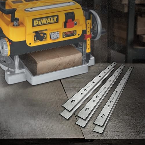 Miniatura 18 de POWERTEC Cuchillas cepilladoras de 12-1/2 pulgadas para cepilladora DeWalt DW734, repuesto para cuchillos cepilladores DW7342, juego de 3 (12801)