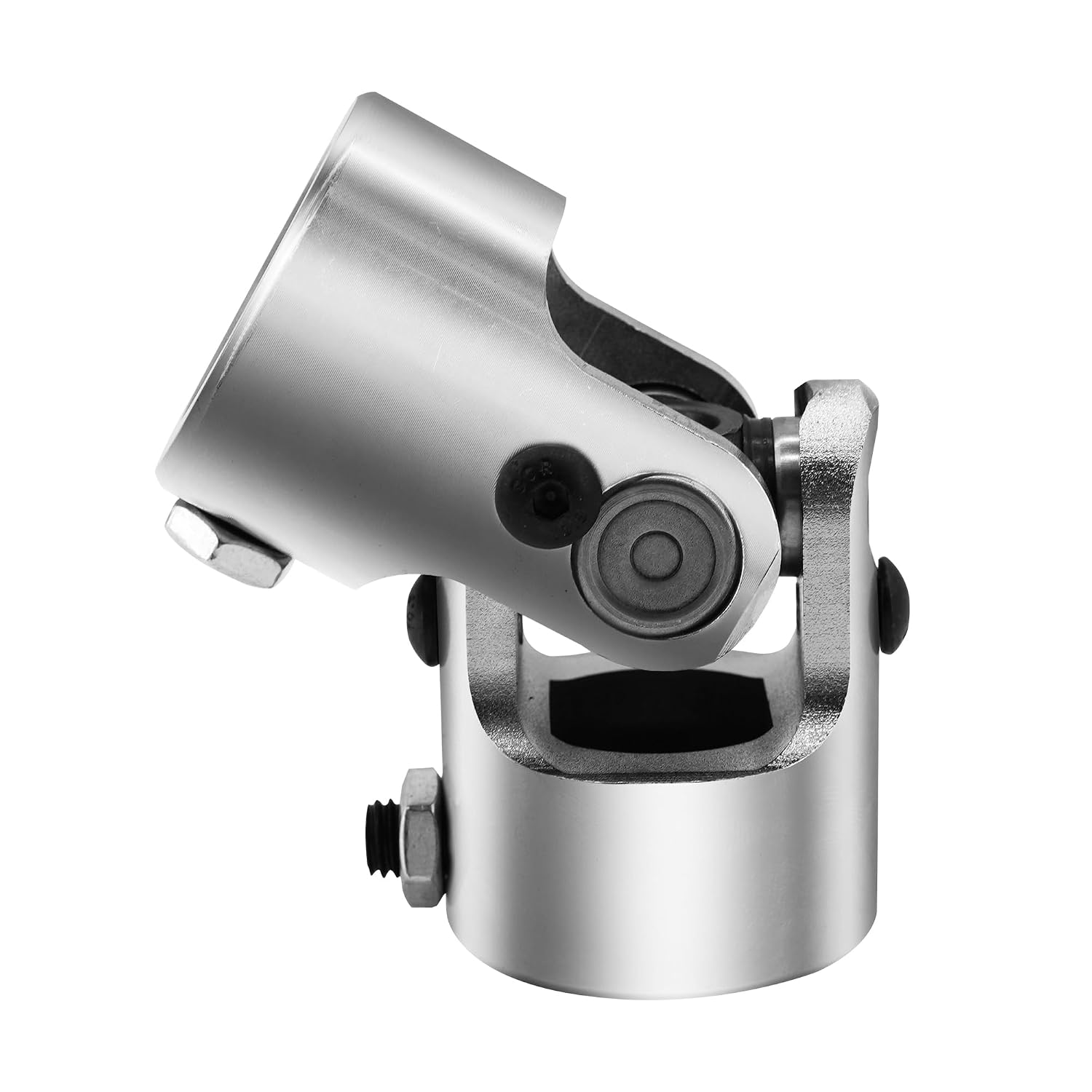 1" DD x 1" DD U Joint Chrome Steering Shaft Universal Joint, Total Length: 83mm (3-1/4")