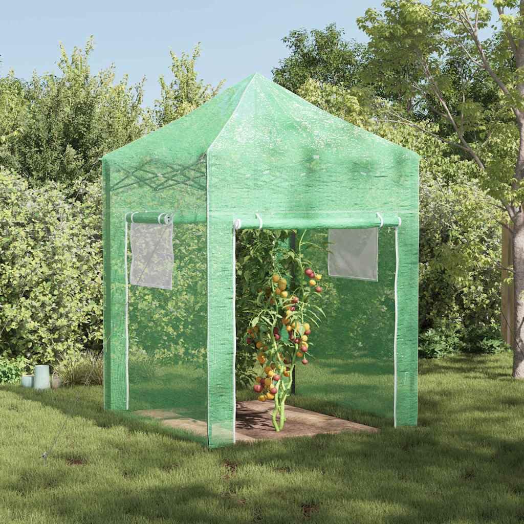 Invernadero de 200 x 200 x 300 cm, plegable con marco de hierro, resistente funda protectora para plantas, invernadero portátil para terraza y jardín