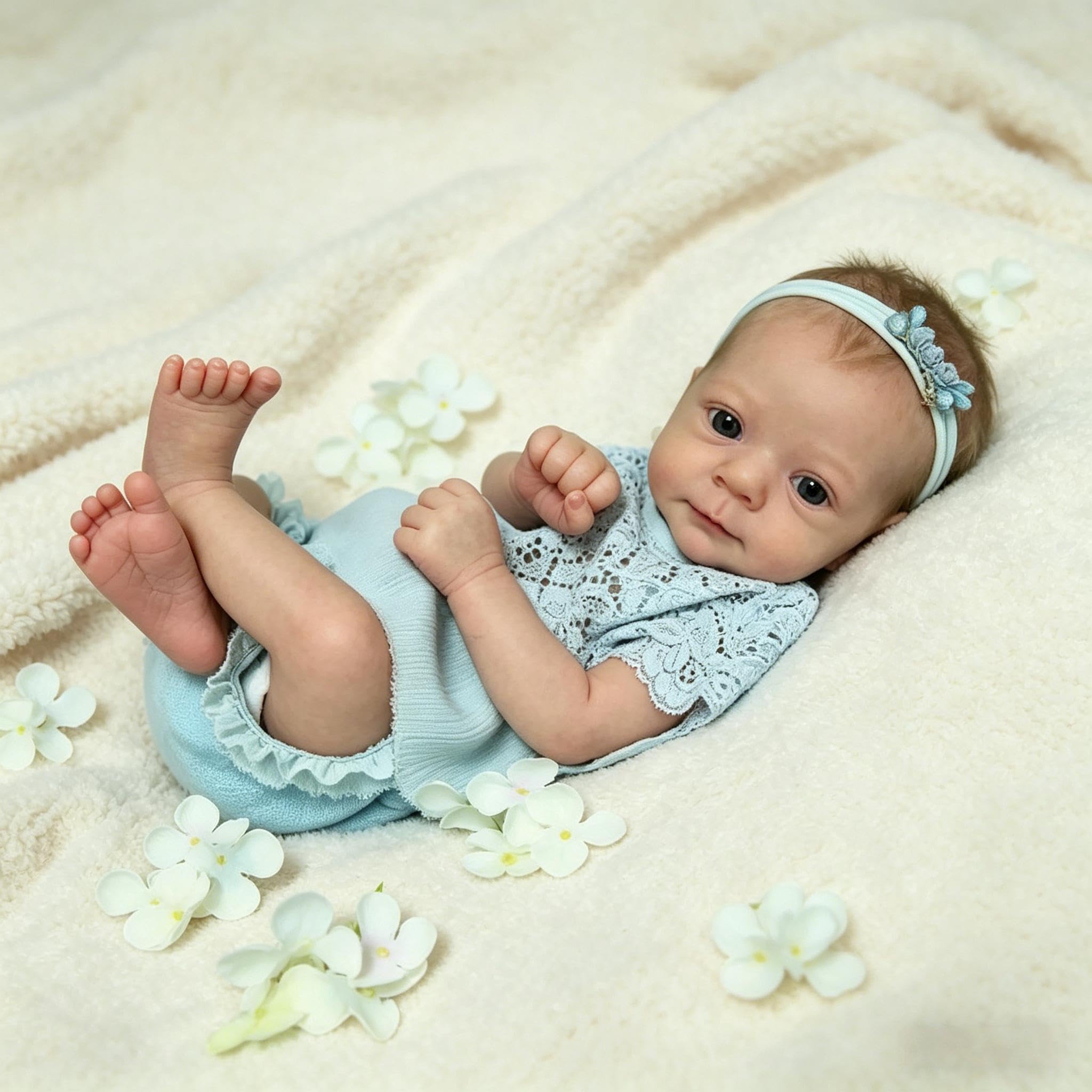 RXDOLL Realistyczne lalki Reborn Baby Dolls silikonowe na całe ciało 48 cm realistyczna lalka bobas noworodek dziewczynka pełne silikonowe lalki Reborn wyglądające na prawdziwe życie anatomicznie