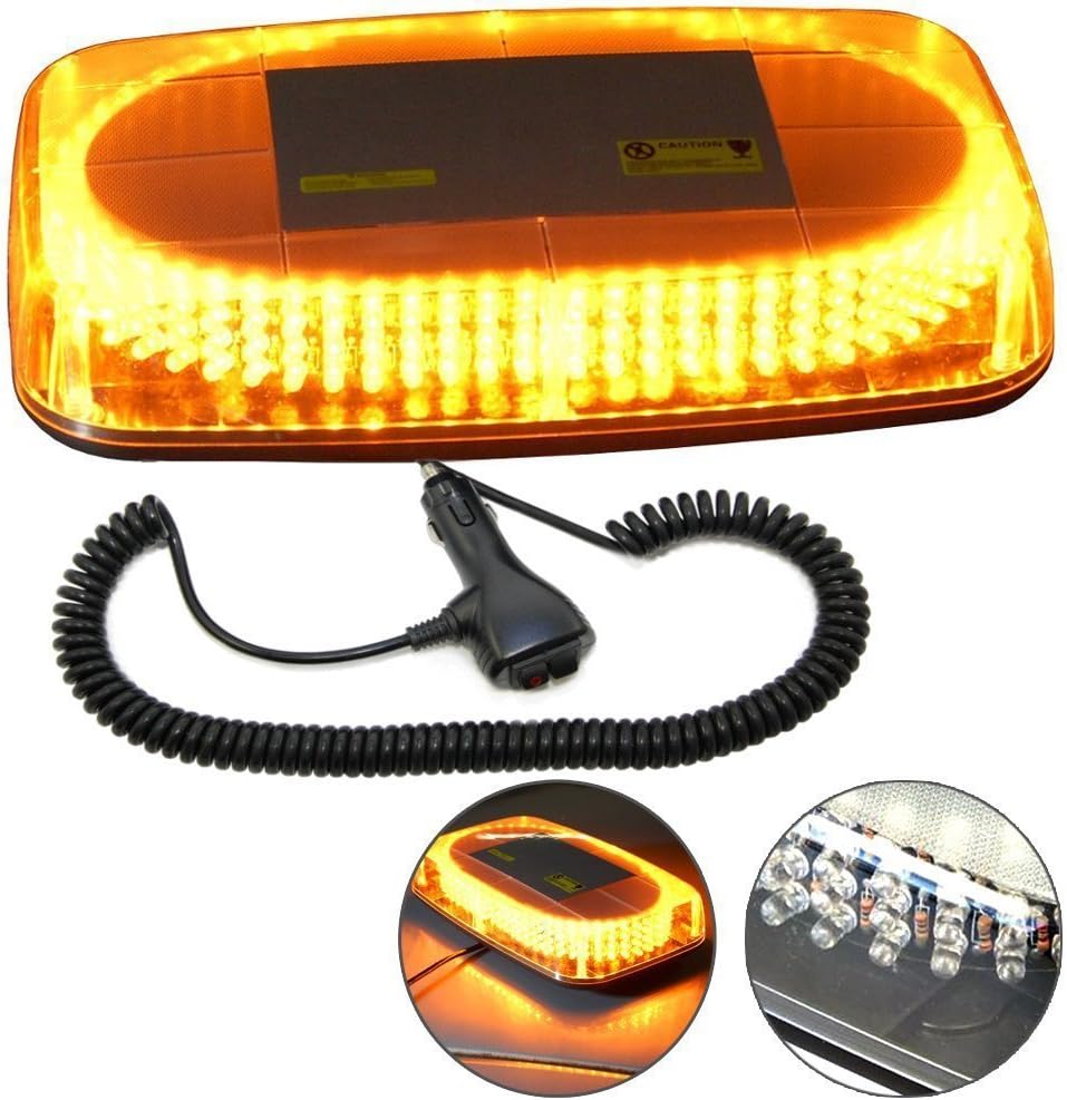 HQRP Extremely Vibrant Amber Warning Emergency Truck Excessive Energy 240-LED Snow Plow Security Strobe Minilight Bar