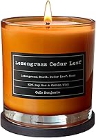 Vista 7 de Mecha de madera, 100% soja, altamente perfumada, vertida a mano, 8 onzas (lavanda ámbar)