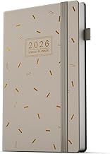 Agenda 2026 Week View, School Weekly Planner A5, 12 Months January 2026 - December 2026, Week to View Horizontal Grey