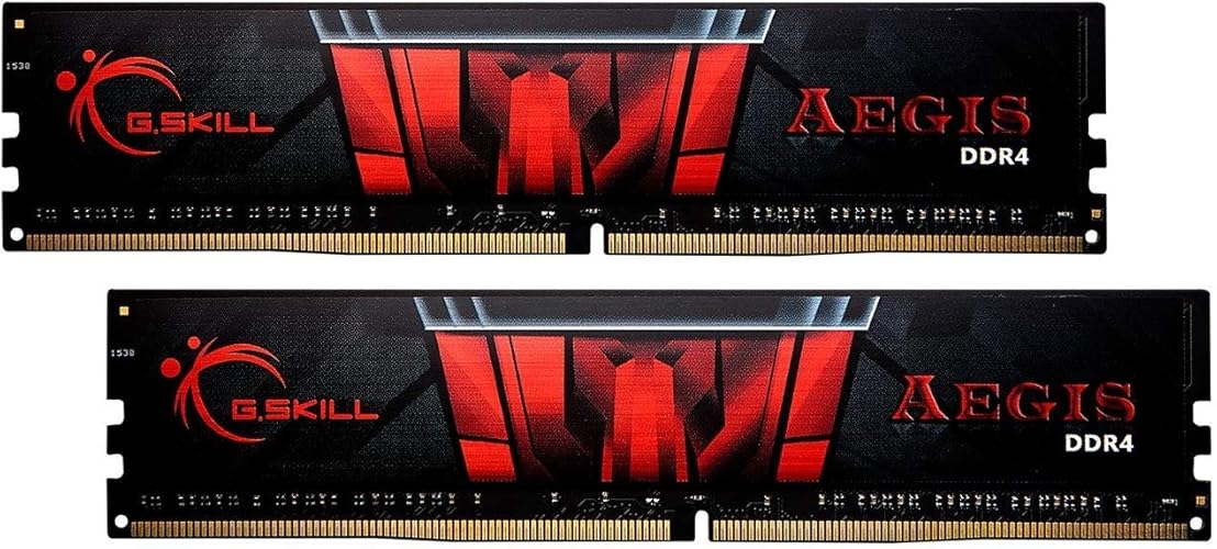 G.SKILL AEGIS Series DDR4 RAM (XMP) 16GB (2x8GB) 3200MT/s CL16-18-18-38 1.35V Intel AMD Desktop Computer Memory U-DIMM (F4-3200C16D-16GIS)