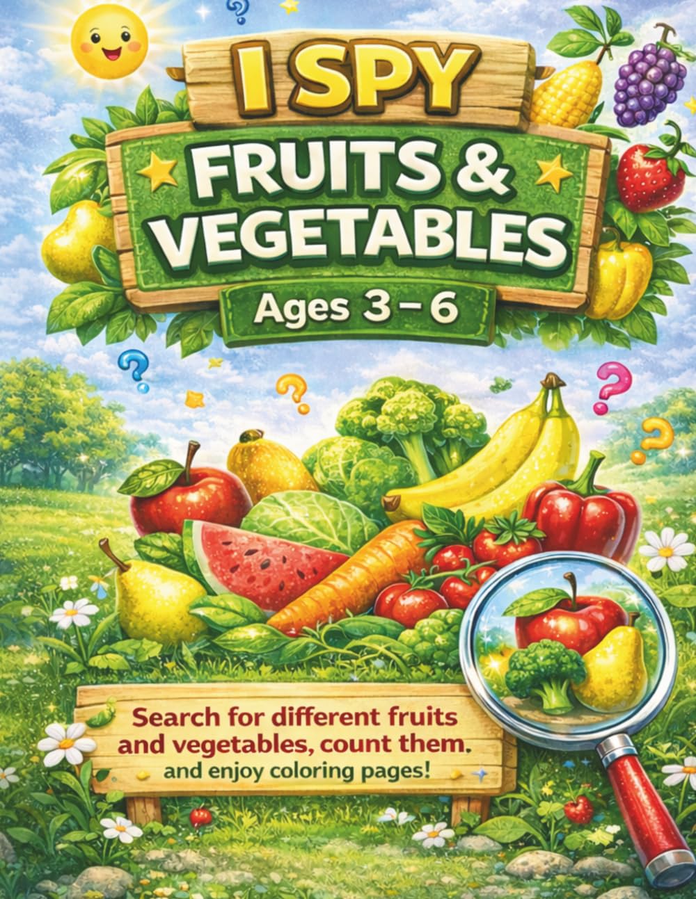 I Spy Fruits and Vegetables for Kids Ages 3–6: A Fun 2-in-1 Counting, Search, and Coloring Activity Book with Fruits and Vegetables | 80+ Pages for ... Kids (I Spy Early Learning Series)