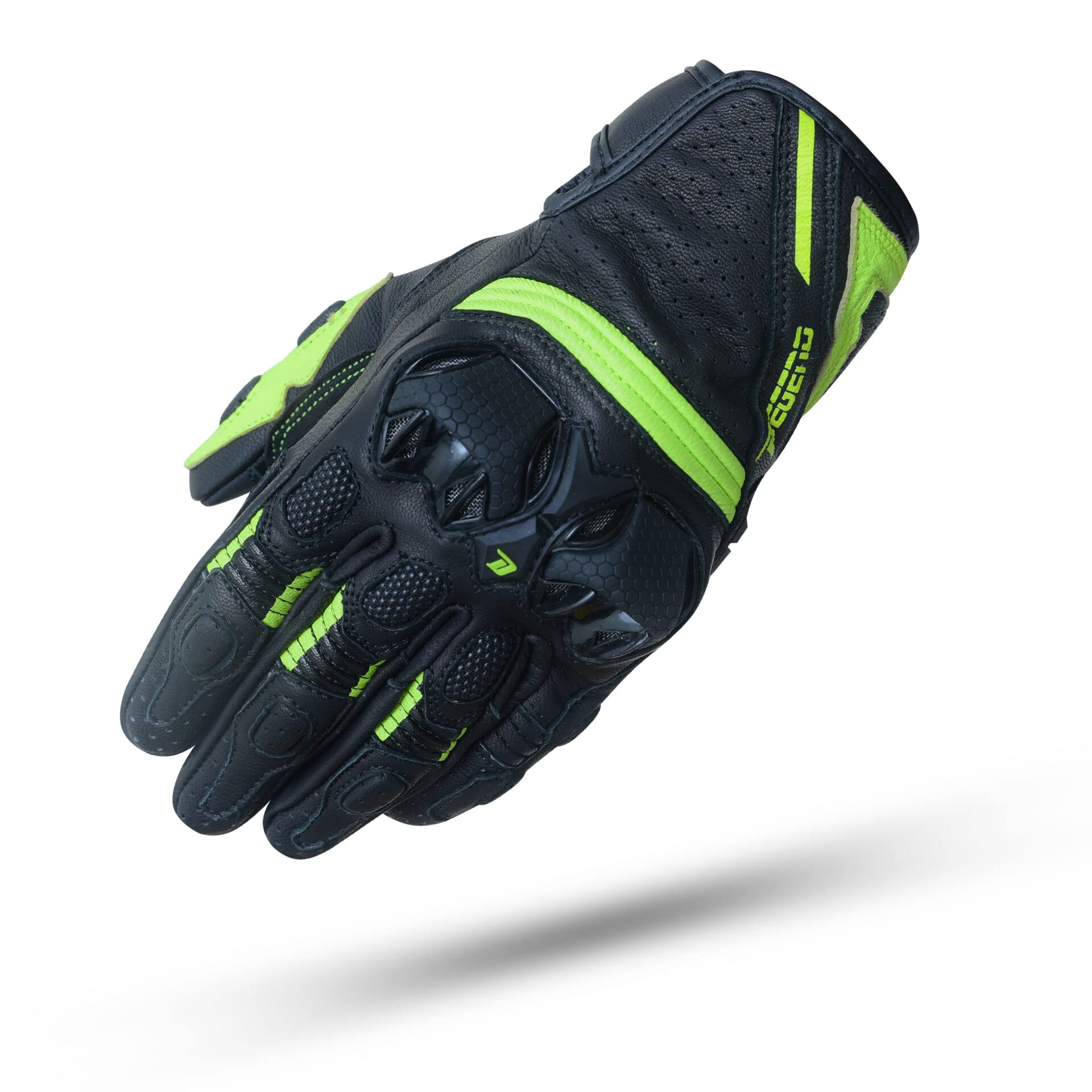 R-3000 | Sommer Motorradhandschuhe Herren - Abriebfeste Leder Motorrad Handschuhe Herr mit Protektoren - Motorrad Zubehör - Handschuhe