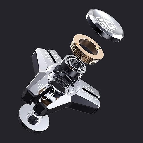 Miniatura 2 de INNÔPLUS Fidget Spinner, resistente acero inoxidable construcción de metal Fidget Spinners para niños, ofrece tiempos de giro suaves y largos, para